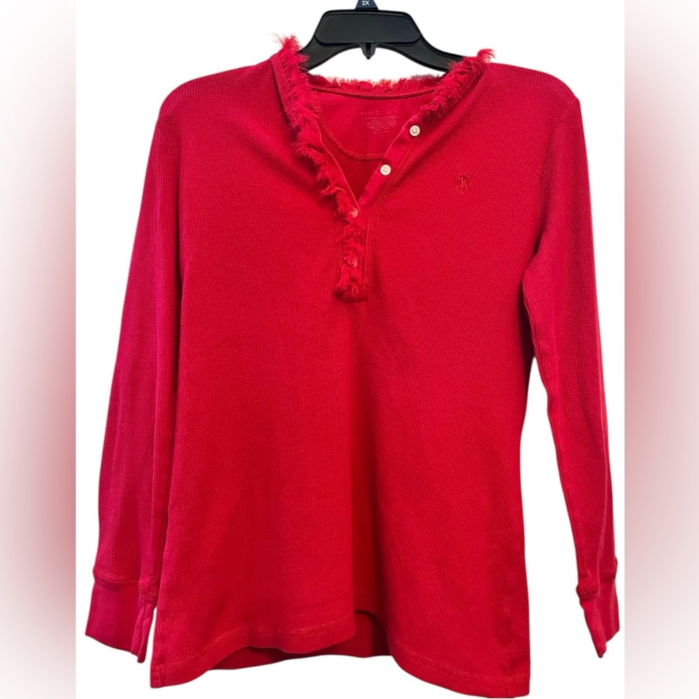 Ralph Lauren Women’s Red Festive Top